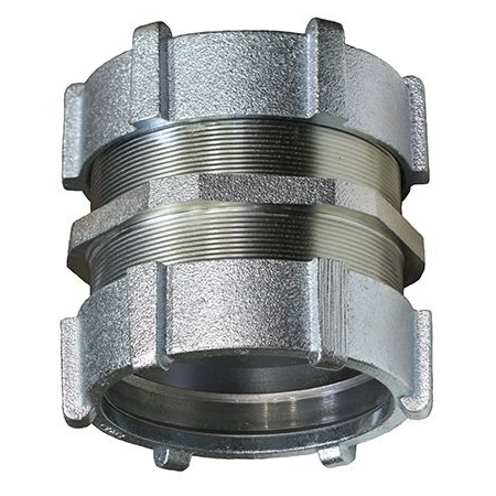 Dottie Conduit Fitting Coupling, 4 in, Threadless, Steel, Zinc Plated NTC400